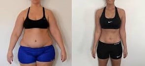 Entrenador personal para perder peso. Antes y después